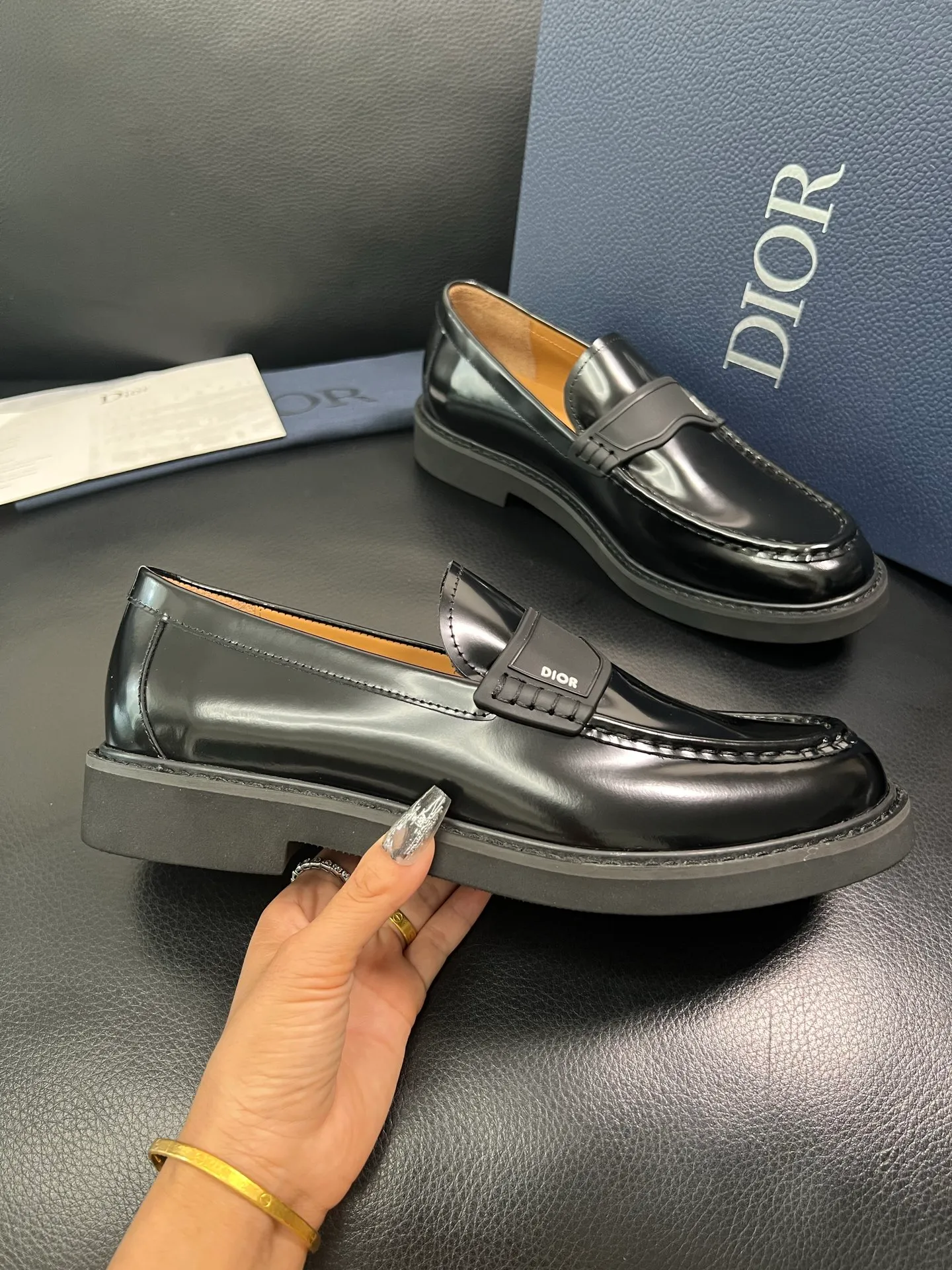 Men's men's shoes💰860 Dior top crafts Dior counter synchronization, original factory configuration, original cowhide fabric imported from Italy, breathable and comfortable imported water-dyed cow lining, sole: original factory special supply original sole super comfortable, original factory with single goods high quality, you can enter and exit the counter at will, welcome to compare counter synchronization, code number 39-44 (order 38 45) 85853
